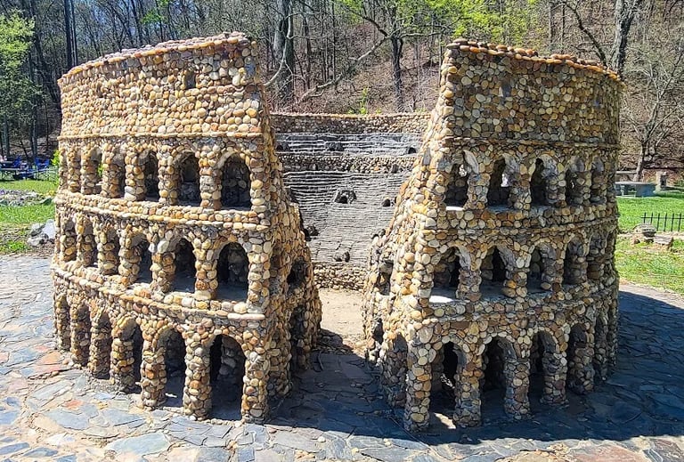 Calhoun, GA - The Rock Garden's iconic Colosseum in Italy