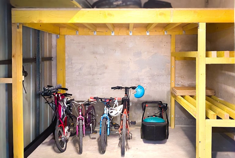 Mezzanine de garage Shelfi – La Garenne-Colombes – sapin et OSB 18 mm – gain de surface