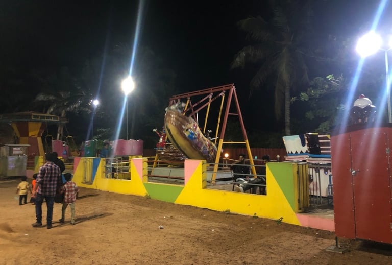 rides at Amaze World, Vijay beach, Alappuzha, Kerala, India