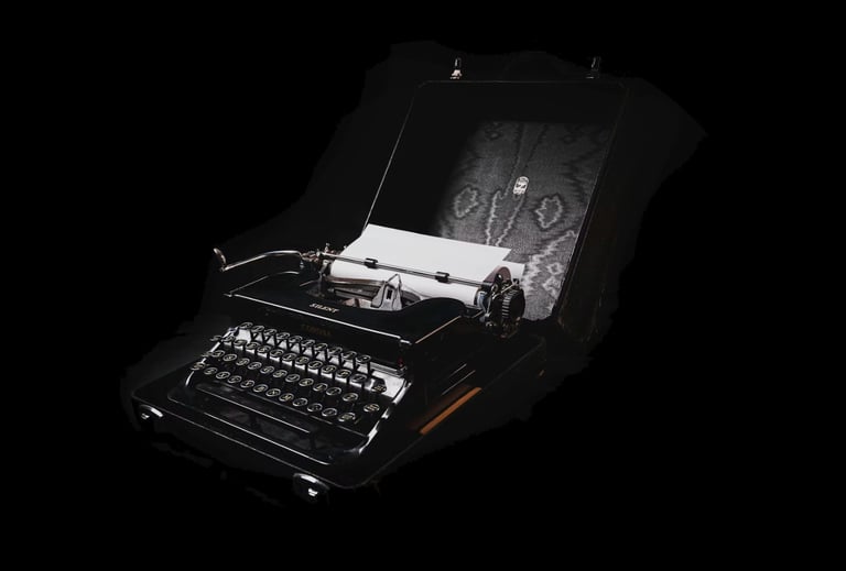 an old typewriter