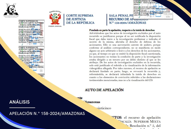 RECURSO DE APELACION 158-2024/AMAZONAS