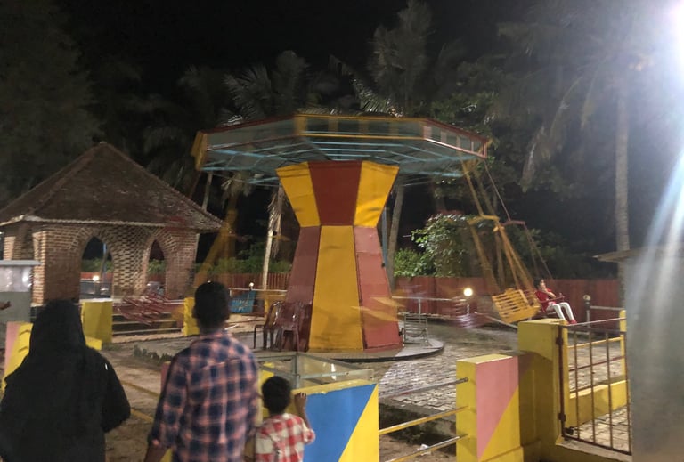 rides at Amaze World, Vijay beach, Alappuzha, Kerala, India