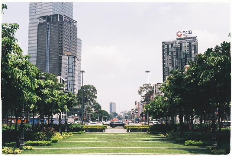Saigon city view shot on film