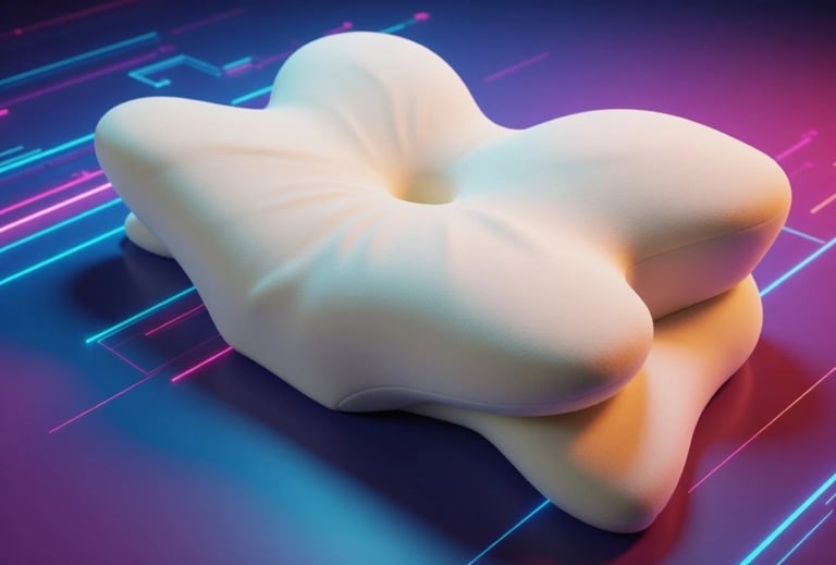 Side sleeper pillow with structured contour for neck and posture support