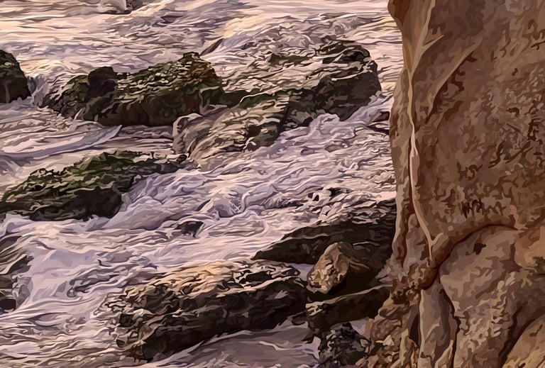 STAIRWAY TO HEAVEN - Laguna Beach Sunset Art - detail 1
