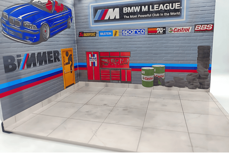 Un Diorama de garage " BMW BIMMER"
