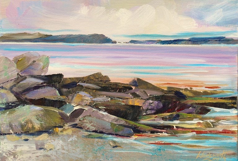 HIDING - painting by Sharon Wadsworth-Smith