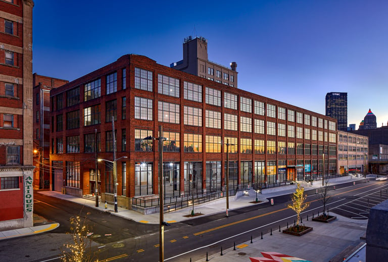 a large four-story building on 1600 Smallman Street