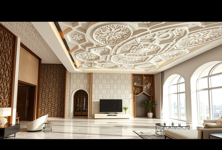 معلم ديكور الفن الحديث جبس بورد في الكويت.