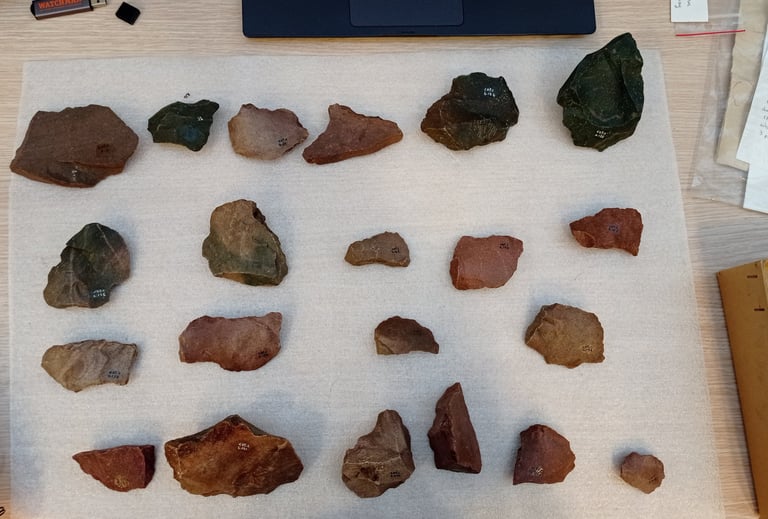 Sélection de pièces archéologiques uruguayennes en grès