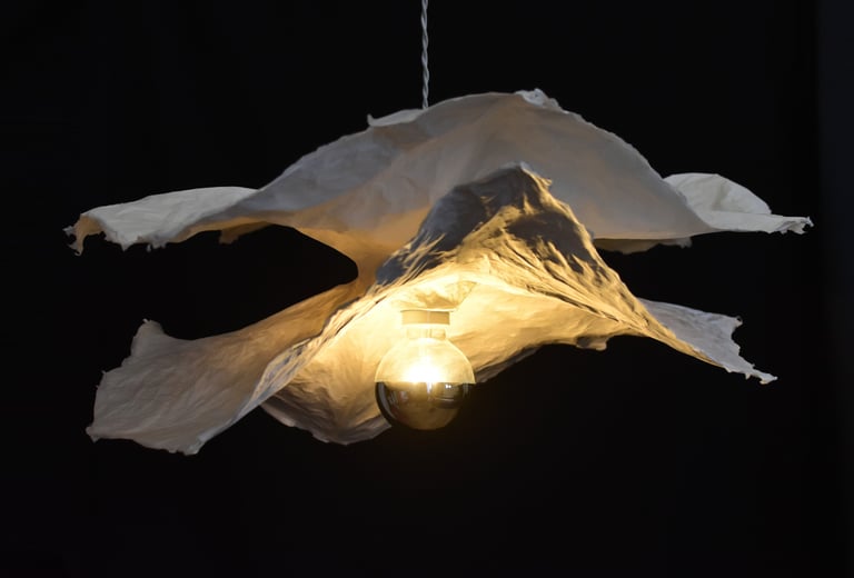 sculpture papier lumineuse 