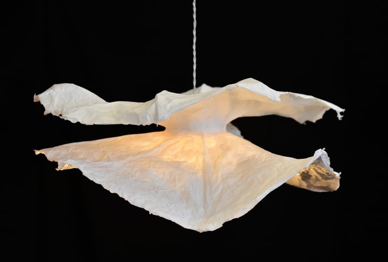 sculpture papier lumineuse 