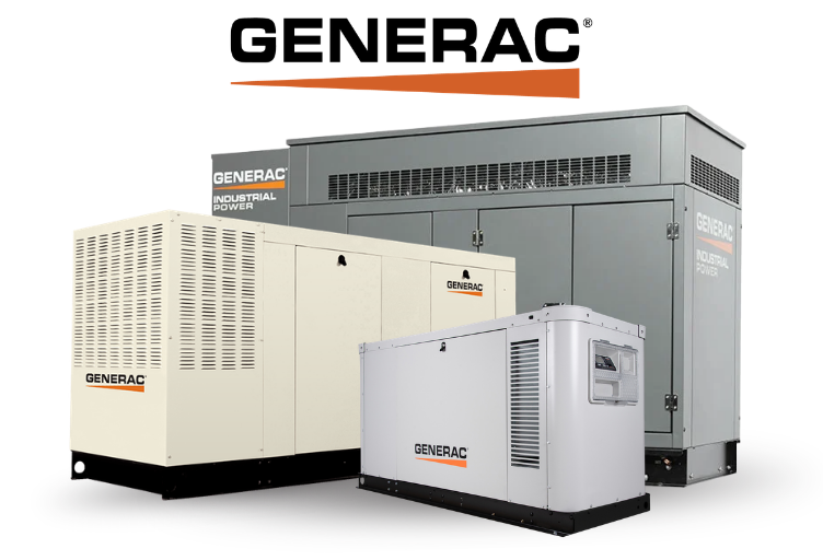 3 GENERAC Generators from their commercial/Industrial size to the residential size generators