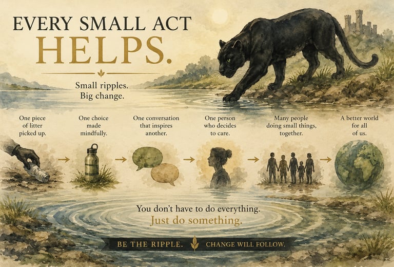 Every small act helps. Pick up litter. Make mindful choices. Do something.