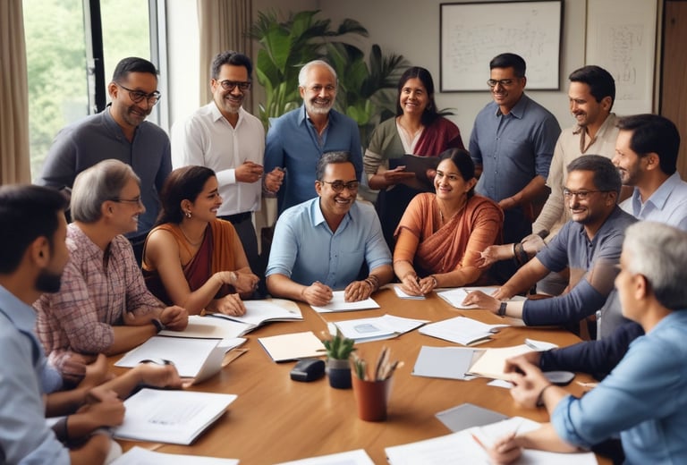 man and woman sitting at the table