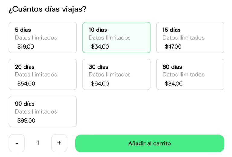 Paquetes de datos para viajar a Estados Unidos con Holafly