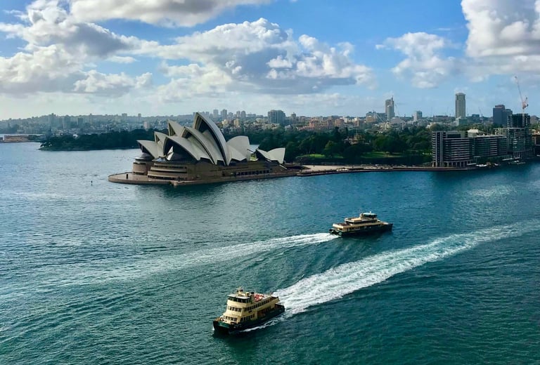 Opera de Sidney desde Harbour Bridge