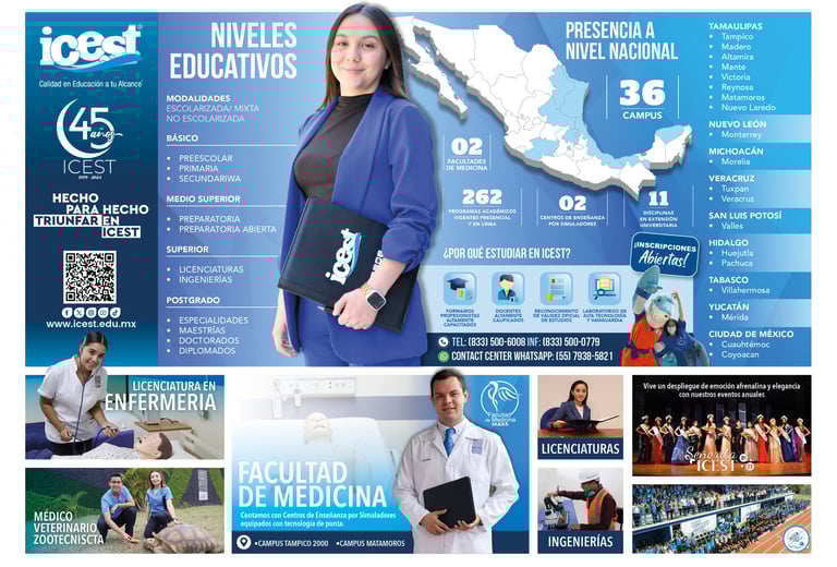 Doble plana/ Revista TOP 200 mejores universidades/ ICEST