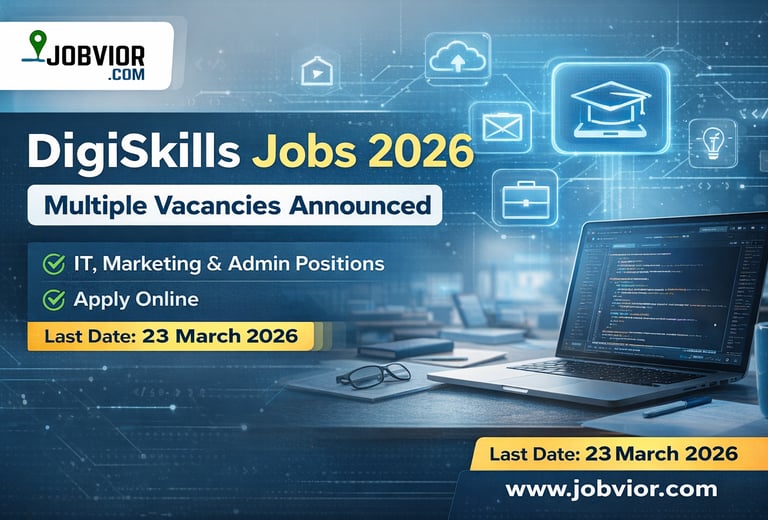 DigiSkills Jobs 2026 vacancy announcement for multiple positions including Lead Coach, Software Engi
