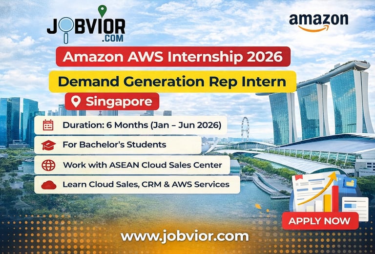 Amazon AWS Internship 2026 Singapore Demand Generation Rep Intern opportunity for students at Amazon