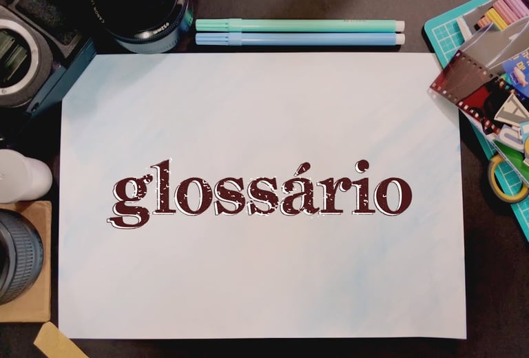 imagem mostra título com nome de Glossário