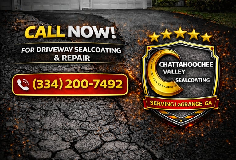 Call Now for Driveway Sealcoating & Repair in LaGrange, GA | (334) 200-7492