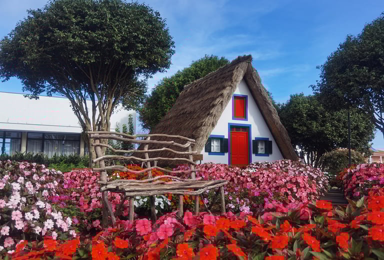 maison traditionnelle à Santana à Madère 