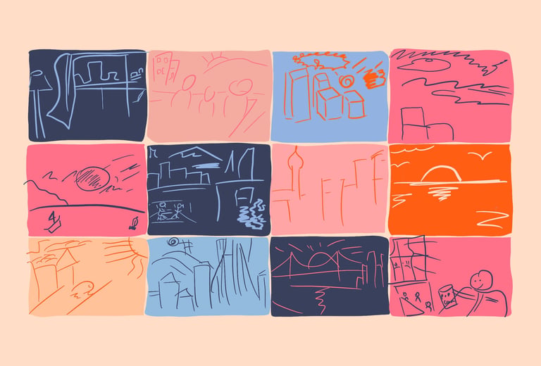 Könül Kina Bayramova people random doodles of a sunset