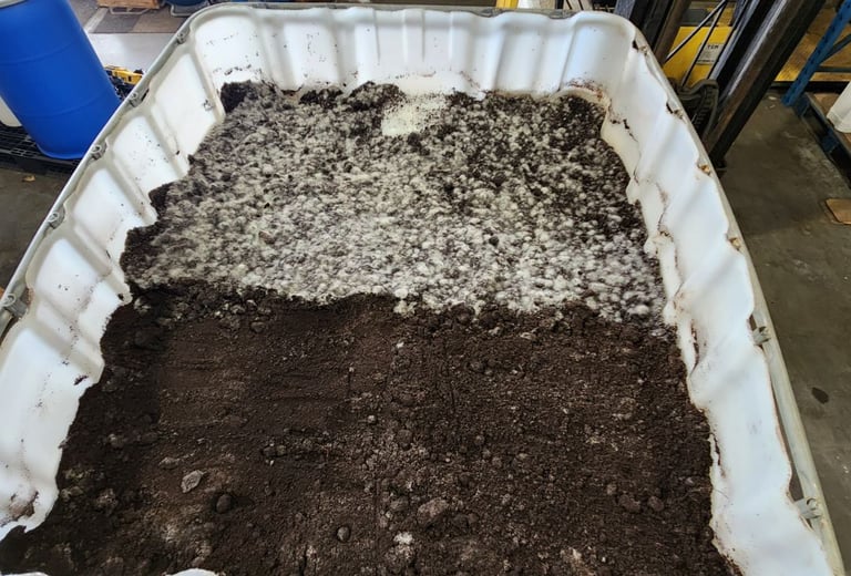 image of pre charged soil prior to water extraction