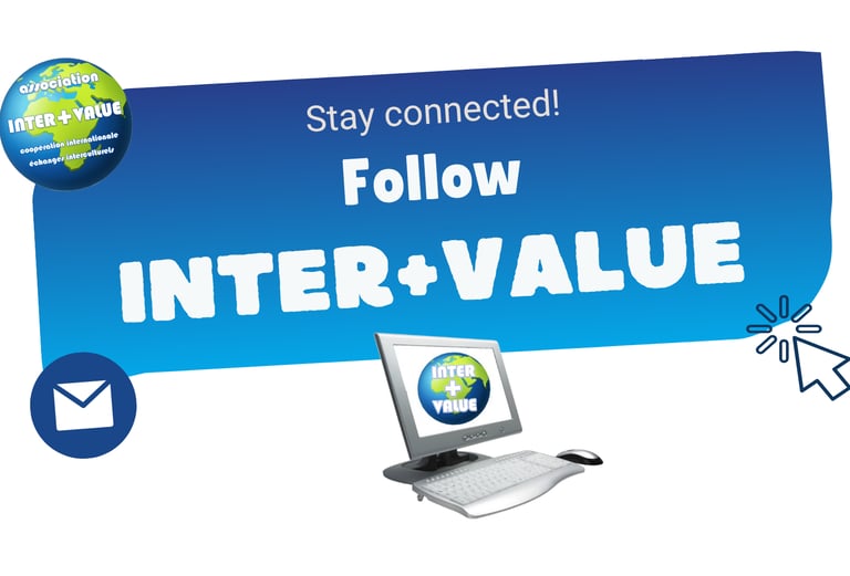 Image inviting users to follow INTER+VALUE