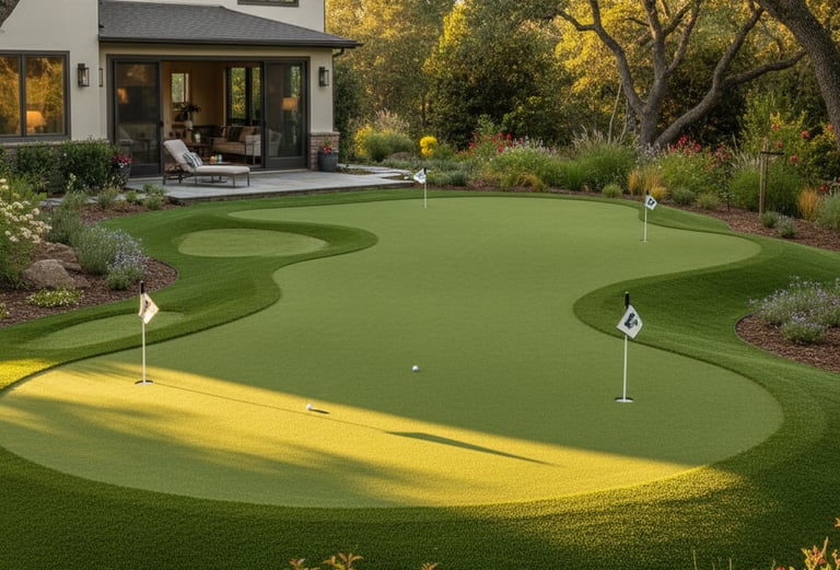 Backyard putting green