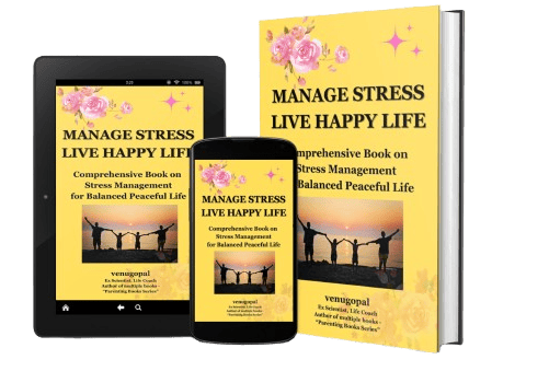 a book 3D image - manage stress live happy life
