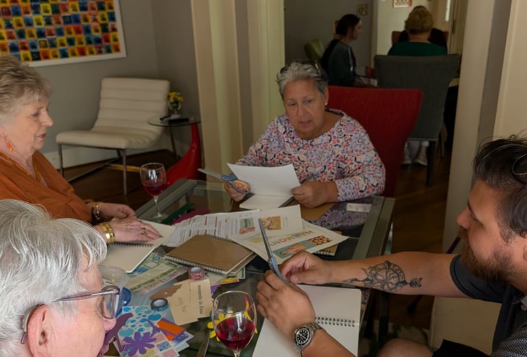 a group doing a mindfulness activity together