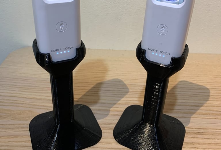 2x Nukit Torch on Candelabra black 