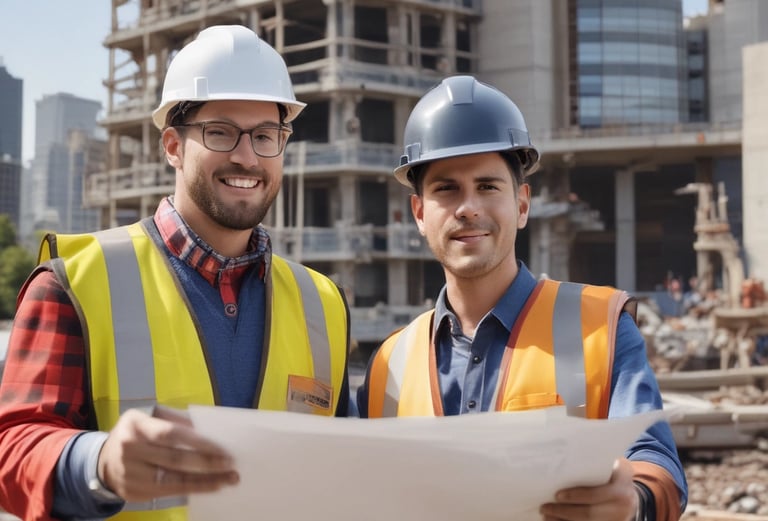 A cozy newly built residential neighborhood with green spaces and families enjoying outdoors.