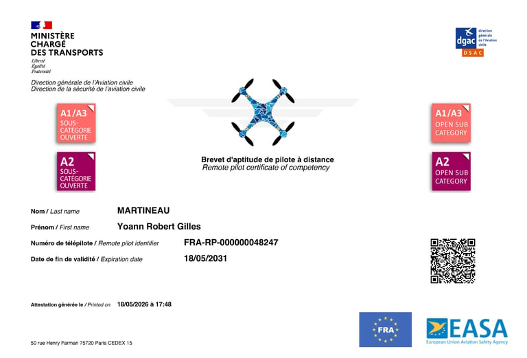 Diplome drone A2