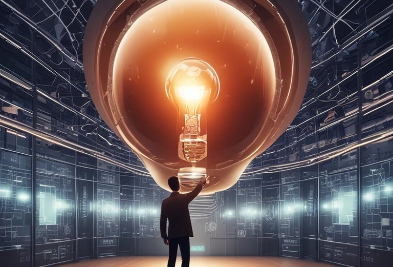 A satisfied client reviewing a report with a consultant.