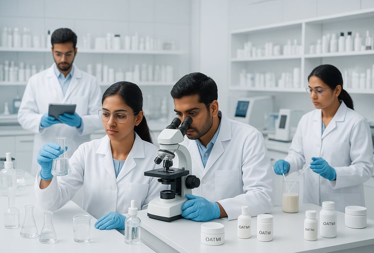 a group of people in lab coats and lab coats