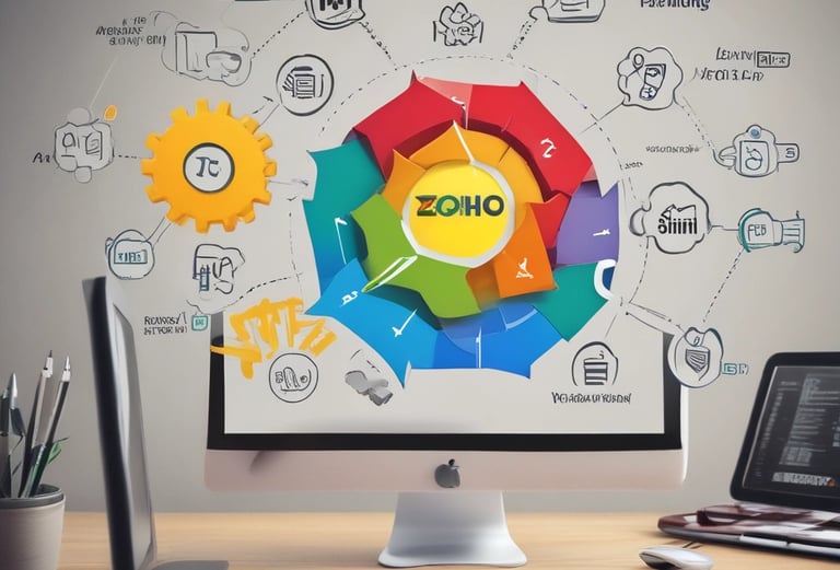 A friendly accountant working closely with a client, surrounded by organized financial documents and a laptop.