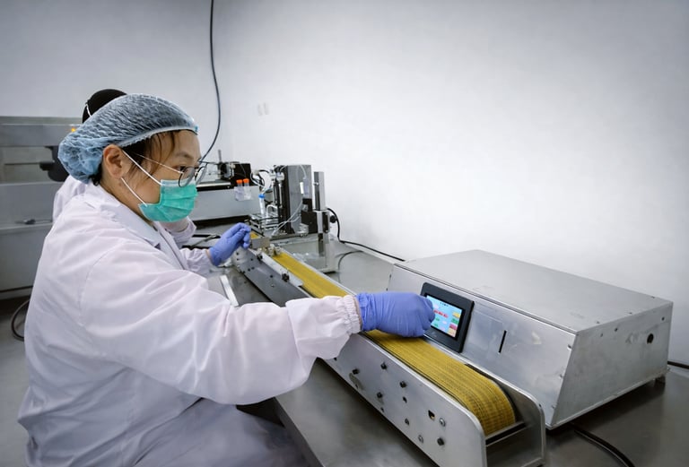 Proses produksi rapid test dengan standar mutu dan kontrol kualitas