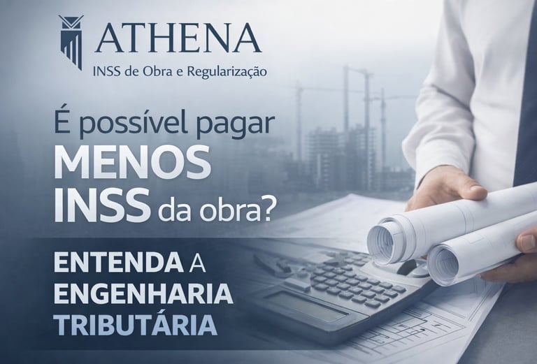 omo reduzir o INSS de obra de forma legal e garantir CND na regularização