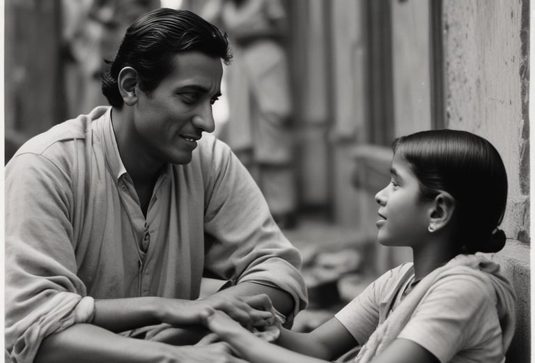 An emotional moment captured on film, highlighting cultural authenticity.