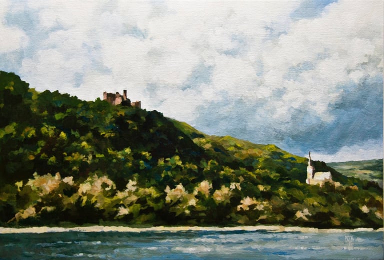 "On The Rhine" Acrylic $850