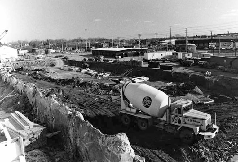 Construction of parking garage