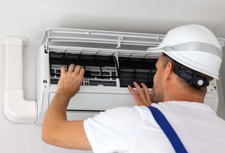 a man in a white helmet and a white helmet