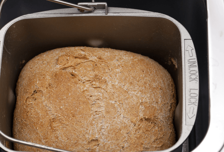 a loafed loafed bread in a pan