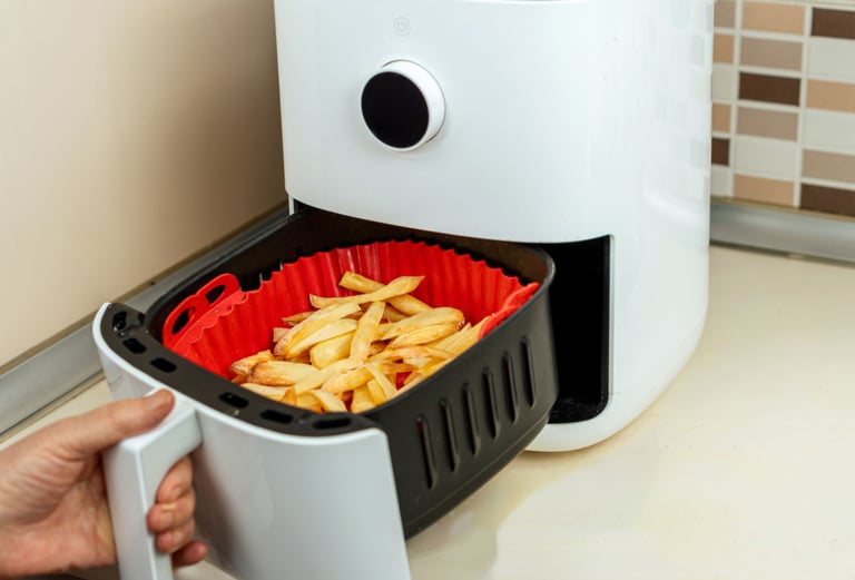 a person is putting food in a container