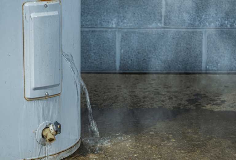 a water heater with a hose attached to it