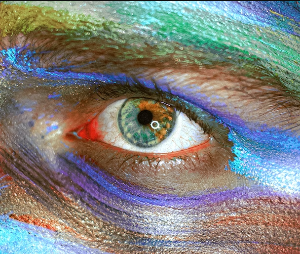 eye with facepaint