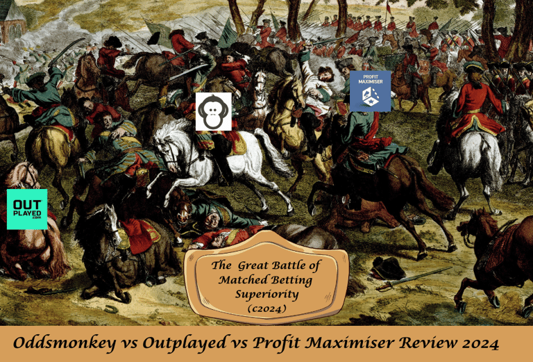 a battle between oddsmonkey, outplayed and profit maximiser